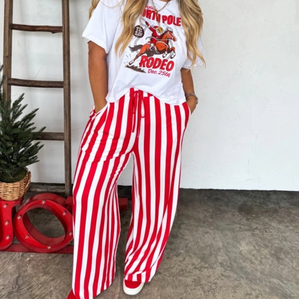 NEW Blakeley CHRISTMAS VERTICAL VIBES STRIPE PANTS
